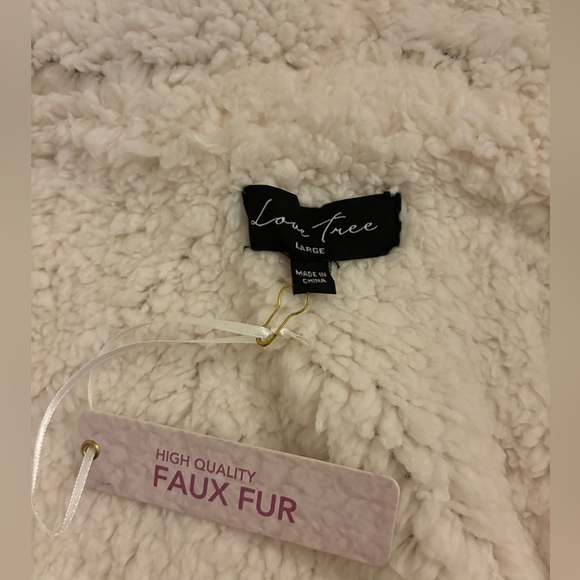 Love Tree brown faux fur hooded vest - Picture 2 of 3